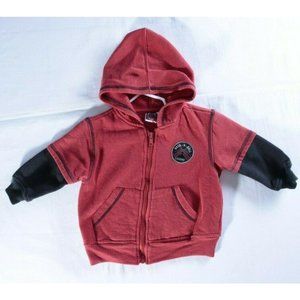 Baby Q Toddler Boys Red Hoodie Jacket Size 18m